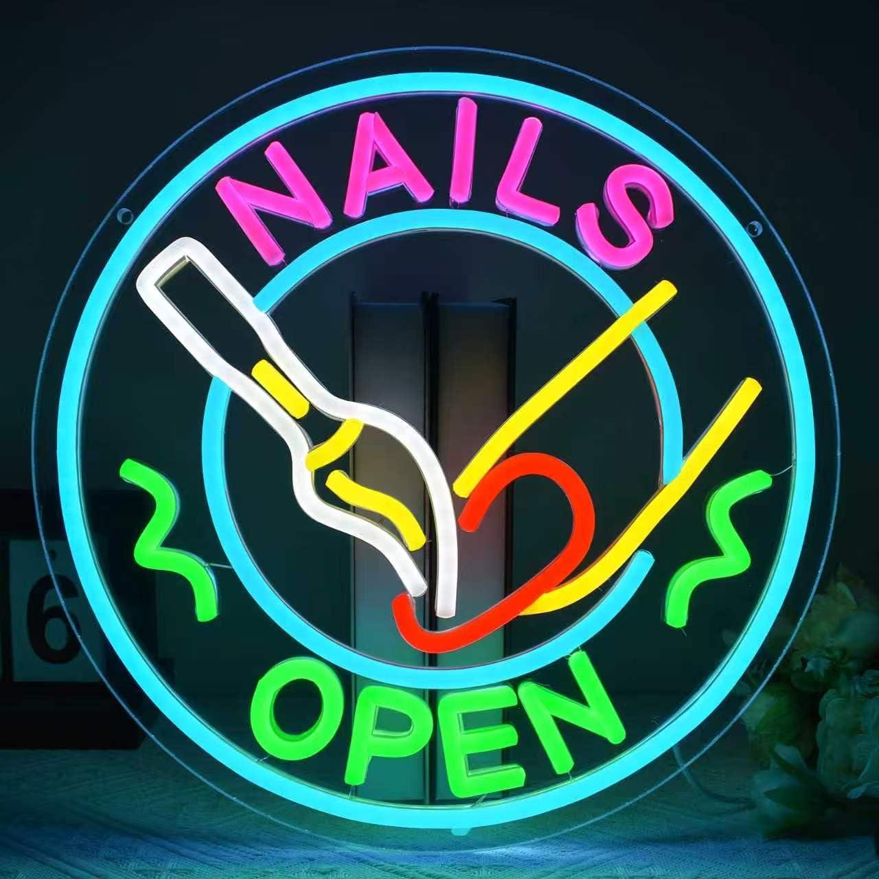 Beauty And Makeup Studio - Lampu LED Neon Terbuka untuk Kuku,