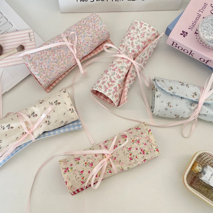 Beauty Bag Makeup - Tas Penyimpanan Kuas Makeup Berbahan Kain