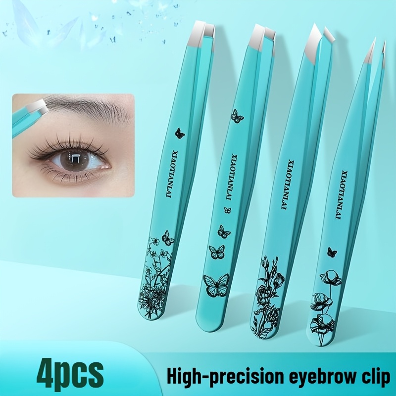 Beauty Bag Makeup - 4 Buah Pinset Alis Bunga Kupu-kupu
