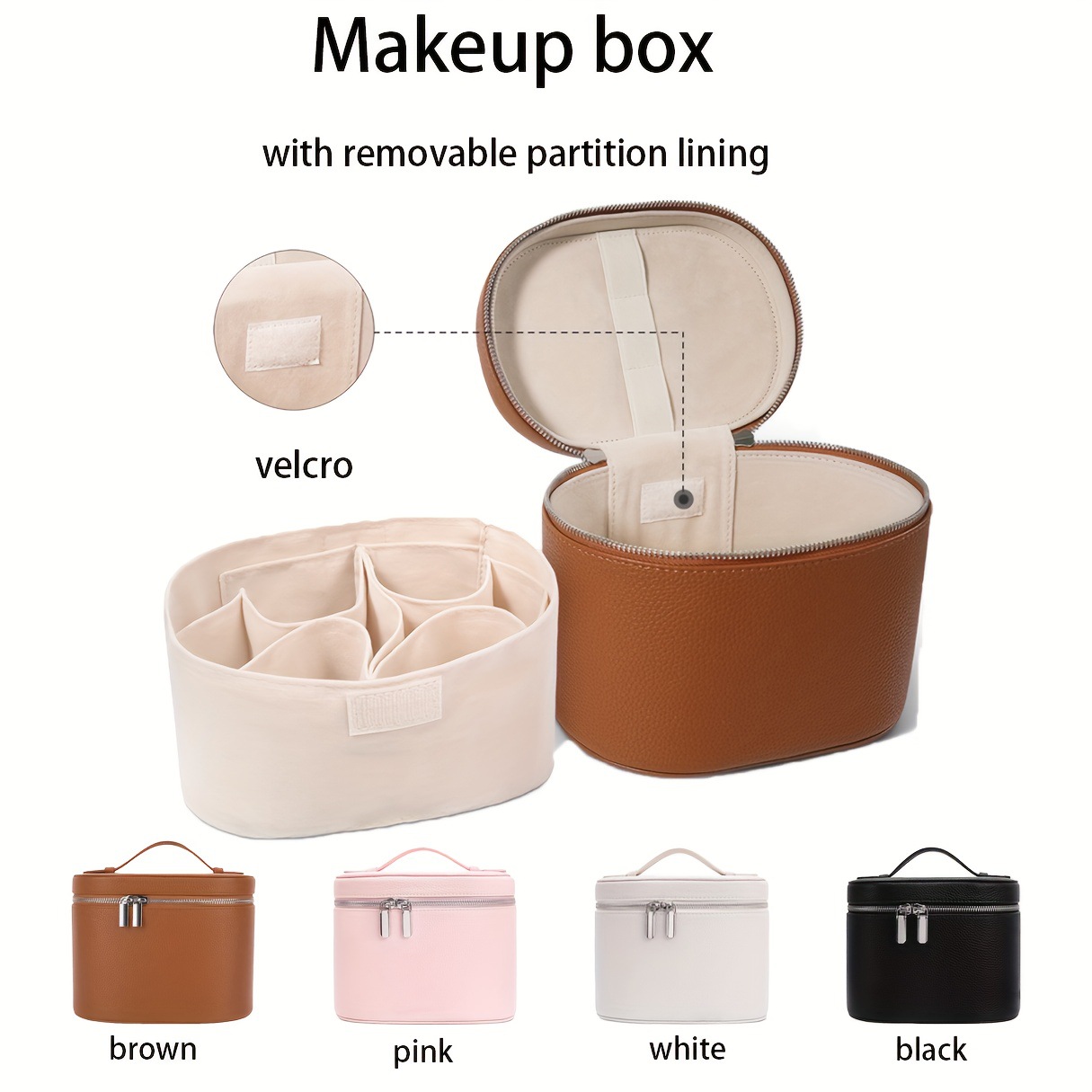 Beauty Bag Makeup - Tas Makeup Kulit PU Kapasitas Besar