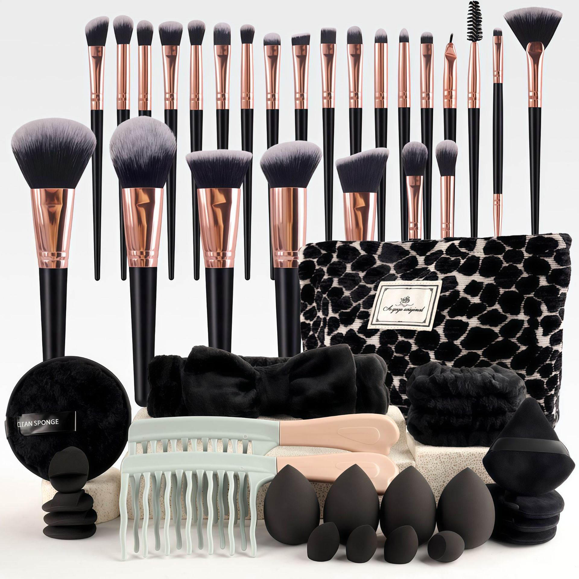 Set Kuas Makeup Gaya Chic deng - Beauty Bag Makeup ulasan dan harga