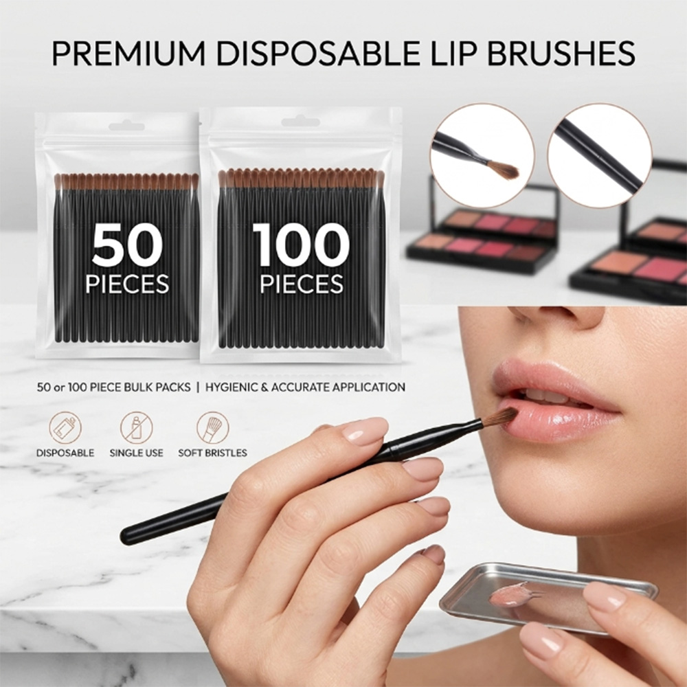 50/100 Buah Set Kuas Bibir Sek - Beauty Makeup Vanity ulasan dan harga