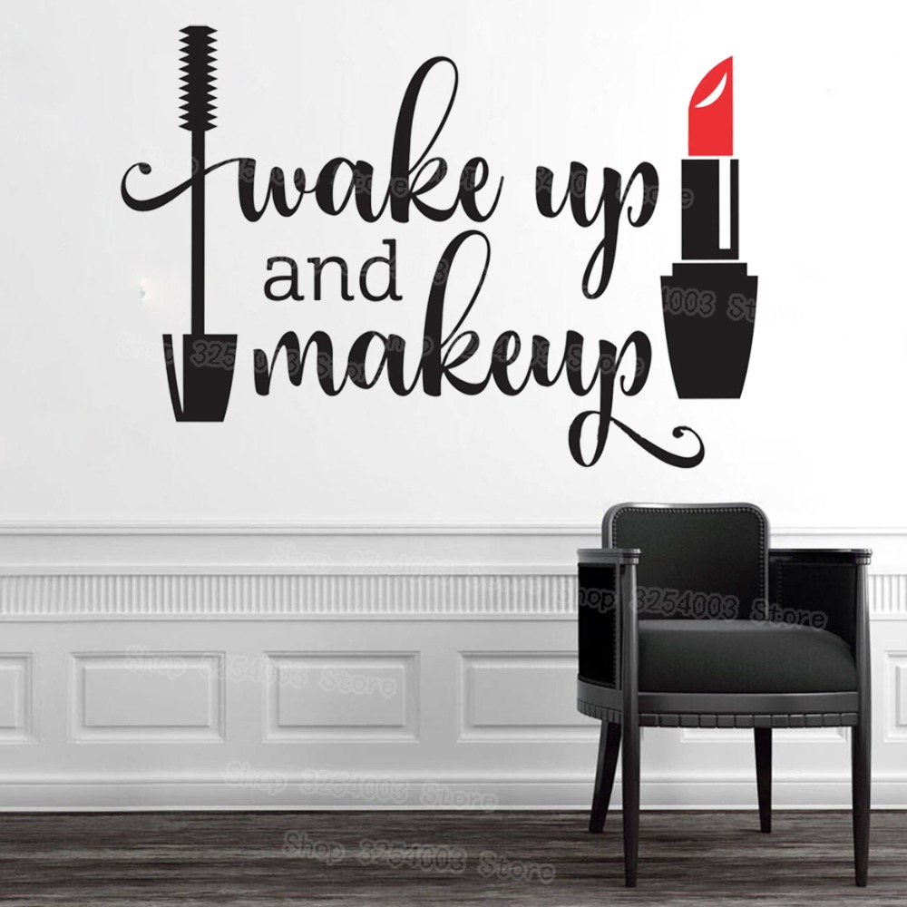 Stiker Dinding Vinil Bangun da - Beauty Makeup For Girl ulasan dan harga