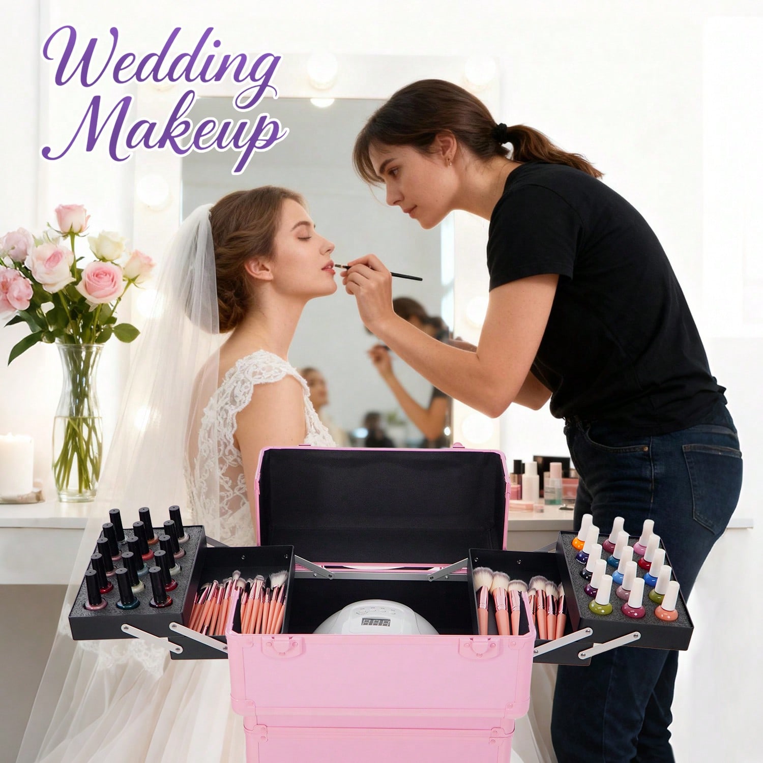 Koper Rias Beroda 4 in 1, Kota - Beauty Makeup Vanity ulasan dan harga