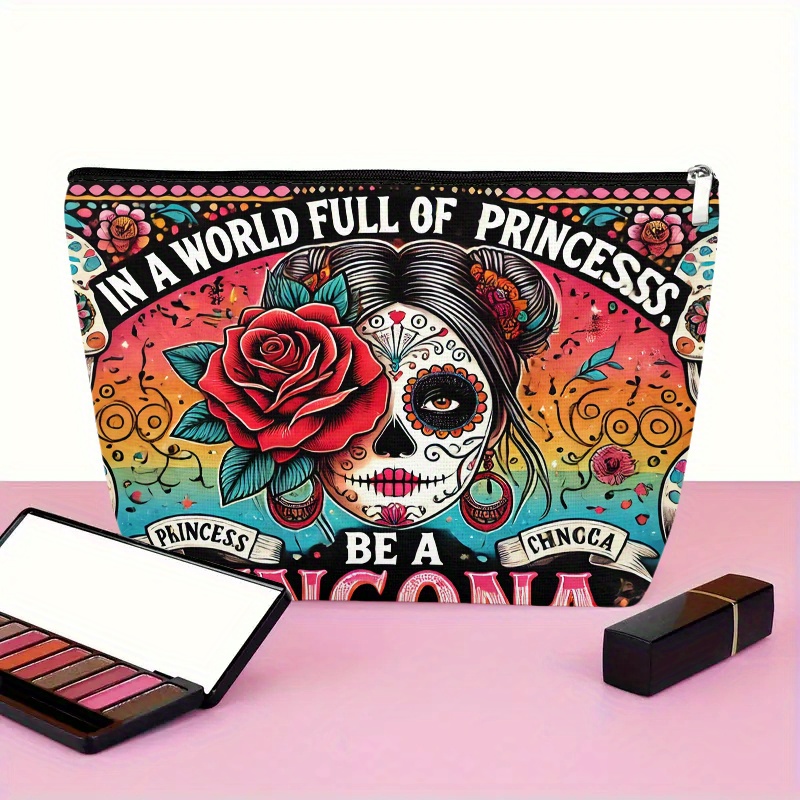 Tas kosmetik bunga dan tengkor - Beauty Bag Makeup ulasan dan harga