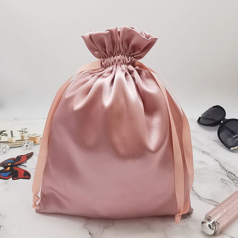 Tas Serut Satin Logo Kustom un - Beauty Makeup Events ulasan dan harga
