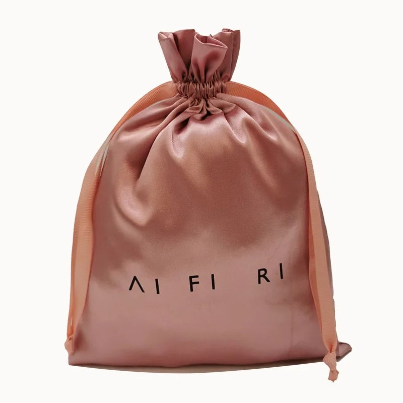 Tas Serut Satin Logo Kustom un - Beauty Makeup Events ulasan dan harga