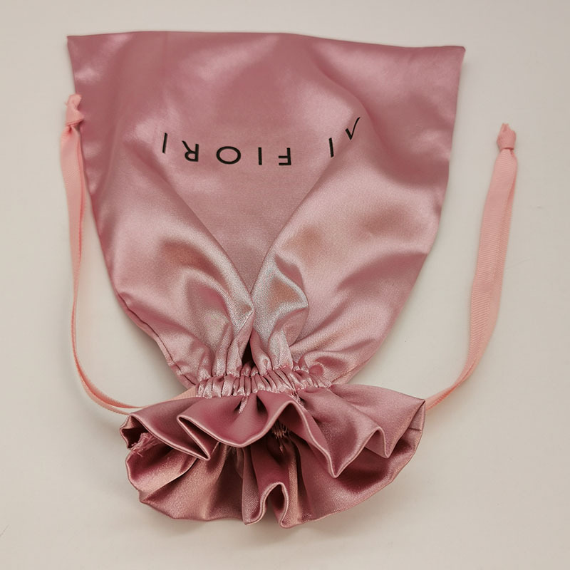 Tas Serut Satin Logo Kustom un - Beauty Makeup Events ulasan dan harga