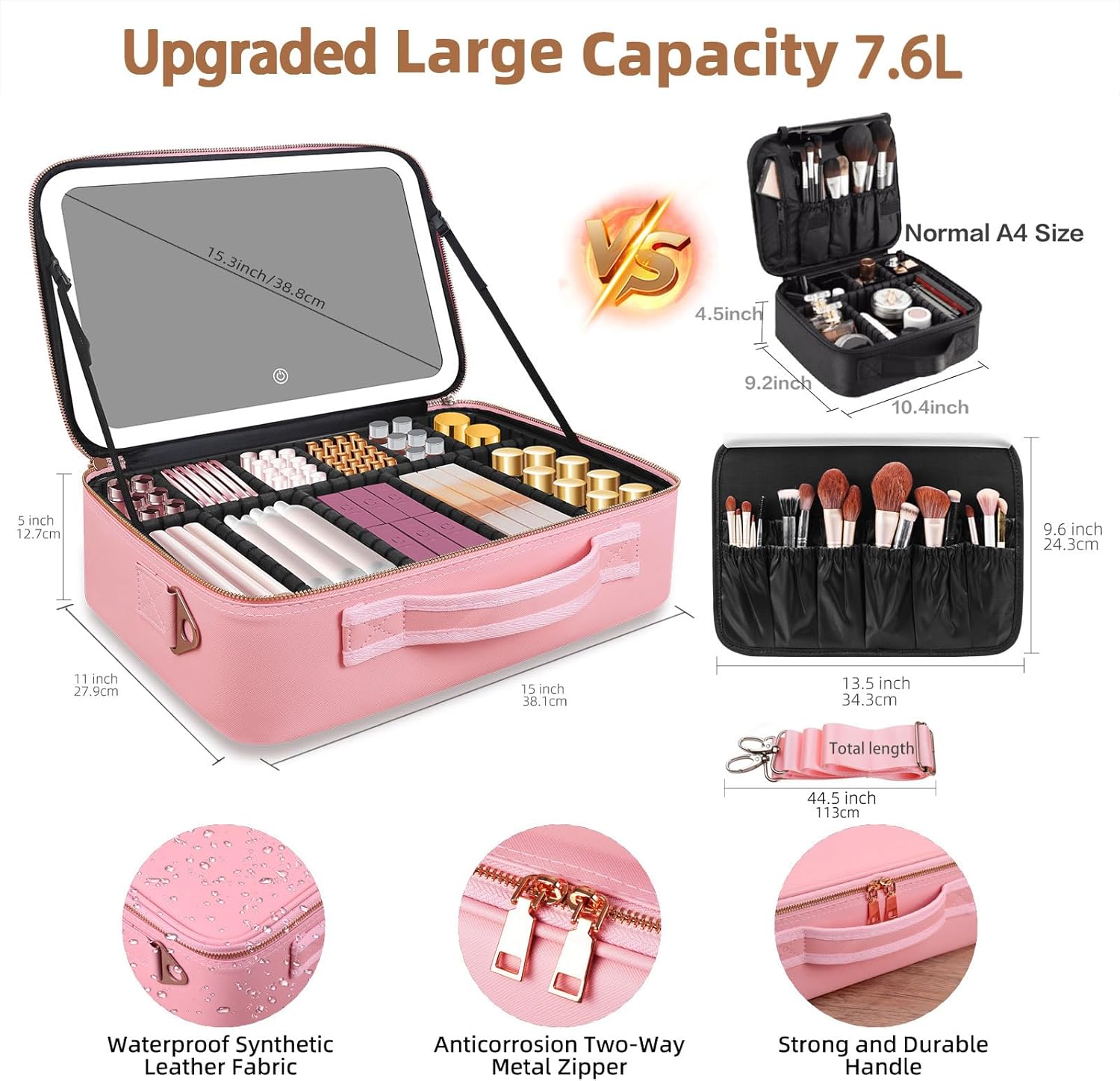 Tas Makeup Kapasitas Besar 15' - Beauty Makeup Vanity ulasan dan harga